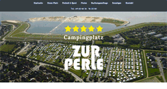 Desktop Screenshot of campingplatz-zur-perle.de