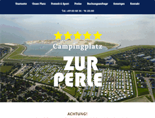 Tablet Screenshot of campingplatz-zur-perle.de